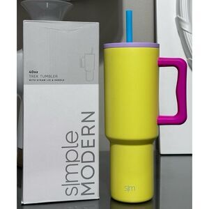 Simple Modern Trek 40oz Tumbler with Handle and Straw Lid, LEMON DROP